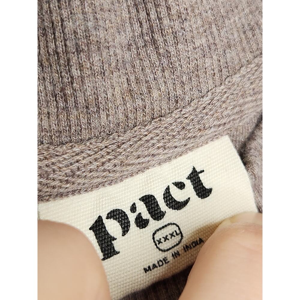 Pact Organic Cotton XXXL 3XL Brown Nature Earth Tones Oversized Tank Top Shirt - Picture 4 of 6